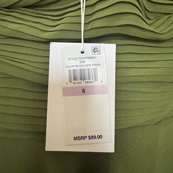 Parker Olive Strapless Asymmetrical Blouse - Picture 5 of 5